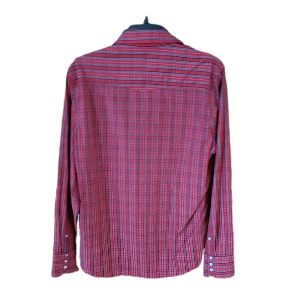 CLUB MONACO MENS PLAID, PEARL SNAP CLOSURES SHIRT - Picture 3 of 3